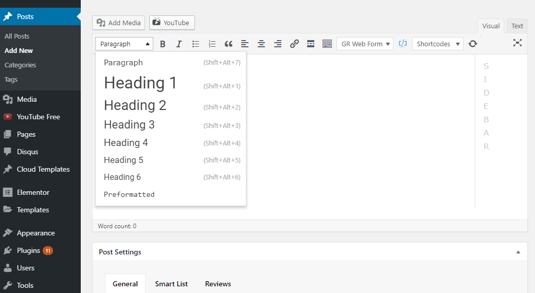 cara membuat heading artikel