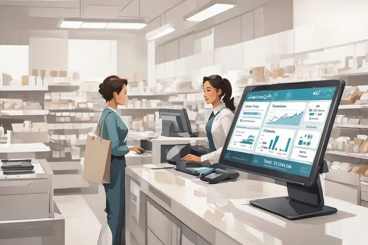 alat pencatat penjualan otomatis untuk sistem kasir digital di toko modern